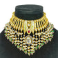 Gold & Green Kundan Pearl Choker Set with Earrings | Party & Wedding Jewelry